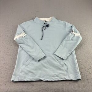 St John Sport‎ Sweater Womens Size P (Small) Blue Pullover Pocket Long Sleeve